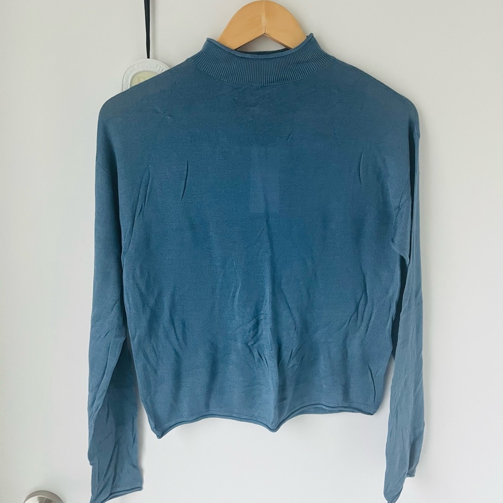 Mock neck See through sweater